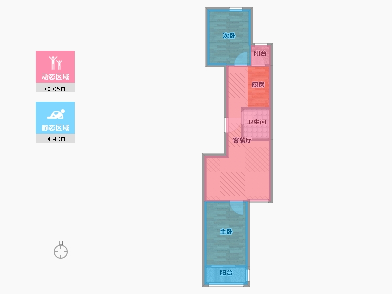 北京-北京市-宏汇园-47.37-户型库-动静分区