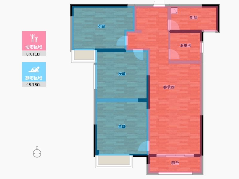 河南省-商丘市-国安城-96.84-户型库-动静分区