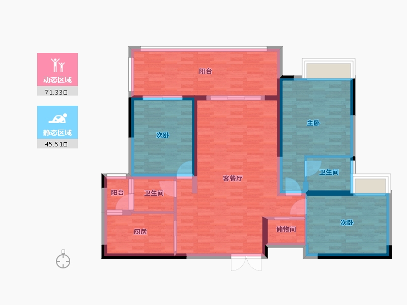 湖南省-永州市-永州-105.22-户型库-动静分区