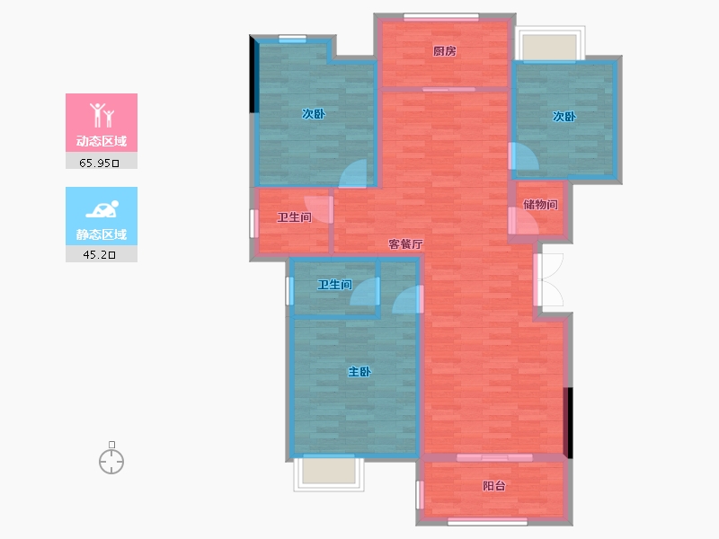 河南省-周口市-建业森林半岛-99.88-户型库-动静分区