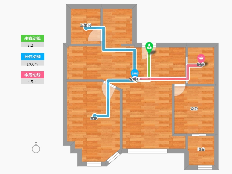 四川省-成都市-华府金沙-56.38-户型库-动静线