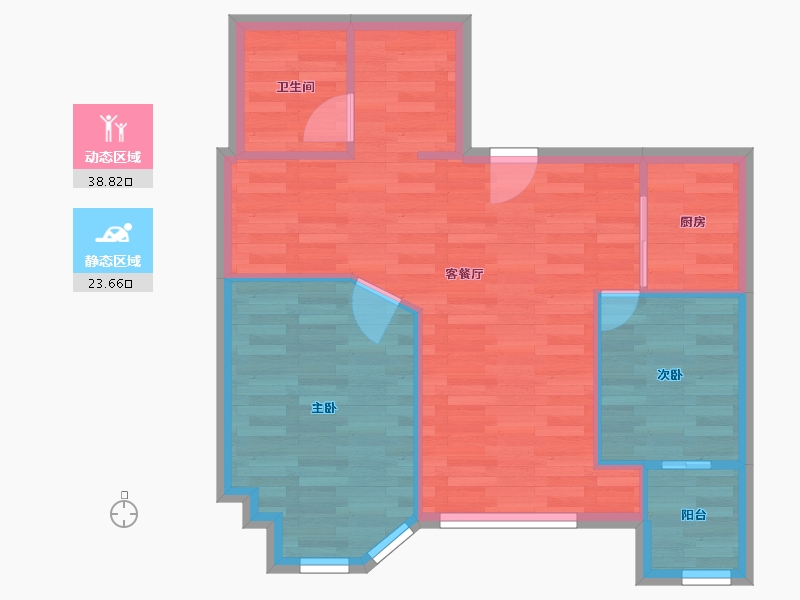 四川省-成都市-华府金沙-56.38-户型库-动静分区