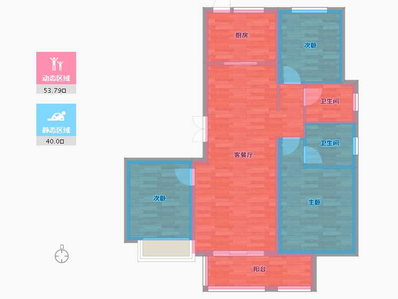 河北省-邢台市-襄政皓月-84.29-户型库-动静分区