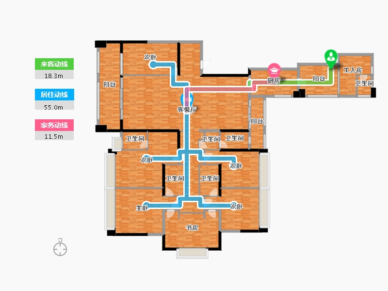 广东省-佛山市-中海千灯湖1号-299.77-户型库-动静线