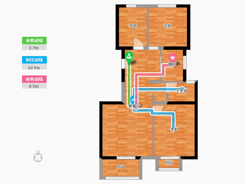 河北省-保定市-天地新城-80.44-户型库-动静线