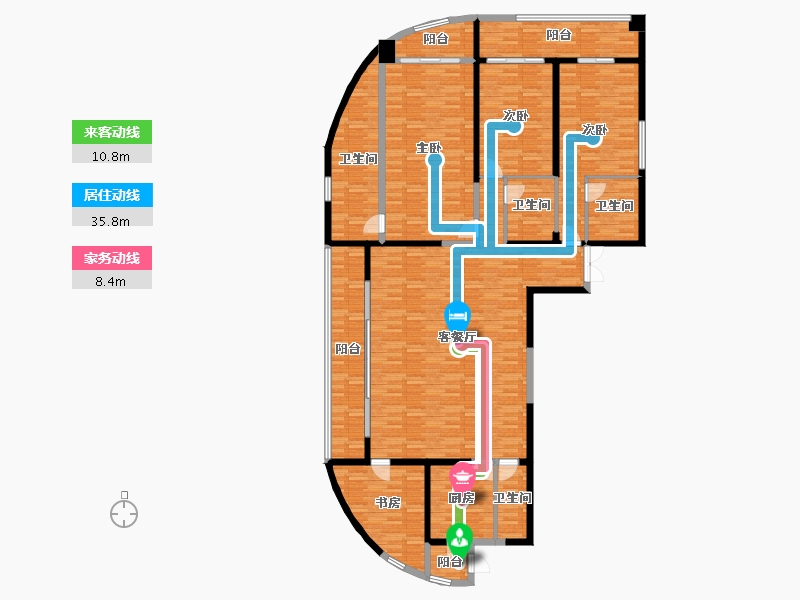 江苏省-无锡市-丹芙春城一期-203.90-户型库-动静线