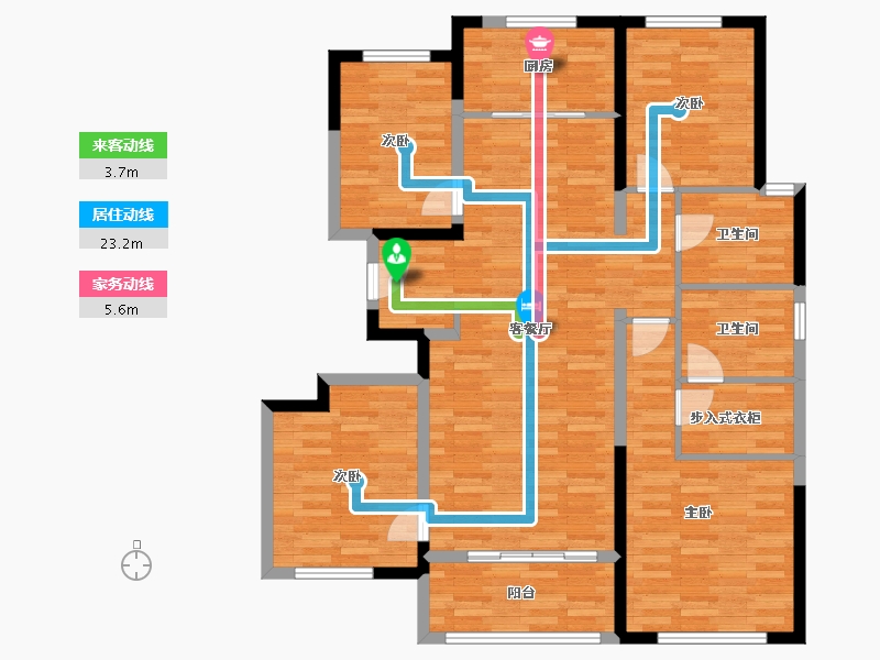 陕西省-西安市-融创御园-114.46-户型库-动静线