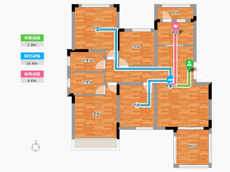 四川省-自贡市-中港燊海森林-109.25-户型库-动静线