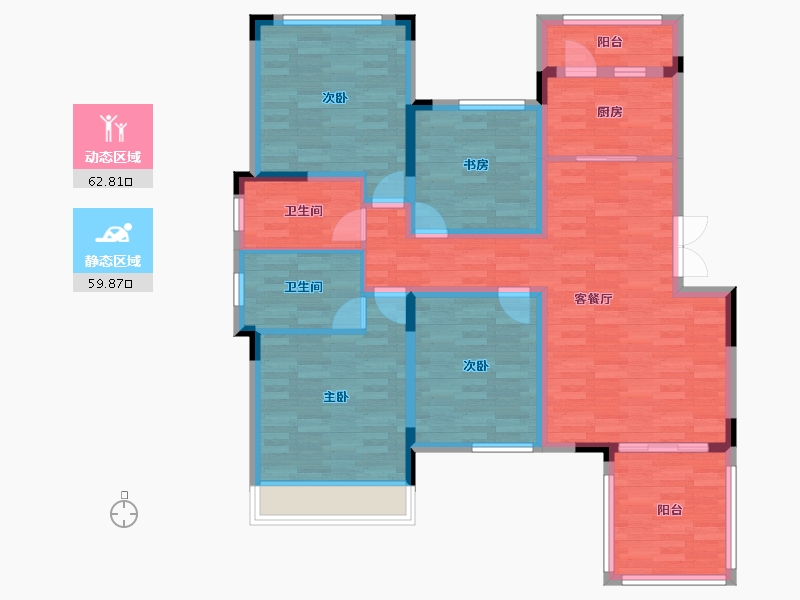 四川省-自贡市-中港燊海森林-109.25-户型库-动静分区