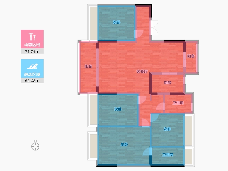 江苏省-南京市-碧桂园泊云间-119.00-户型库-动静分区