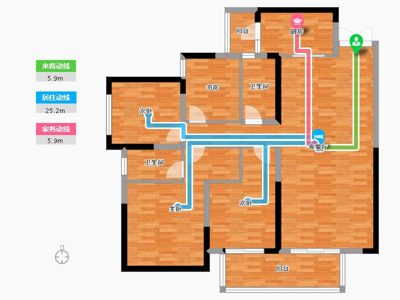 广西壮族自治区-南宁市-新希望锦官城-115.46-户型库-动静线