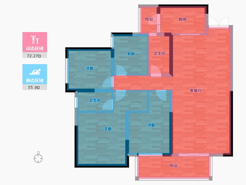 广西壮族自治区-南宁市-新希望锦官城-115.46-户型库-动静分区