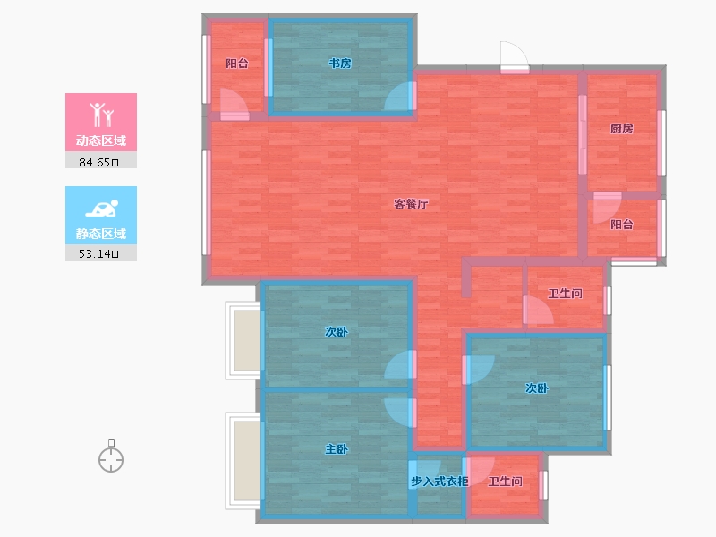 山东省-滨州市-秦皇丽景-122.92-户型库-动静分区