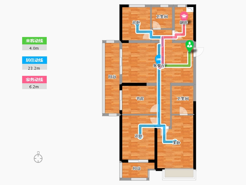 河南省-郑州市-绿都澜湾-104.00-户型库-动静线