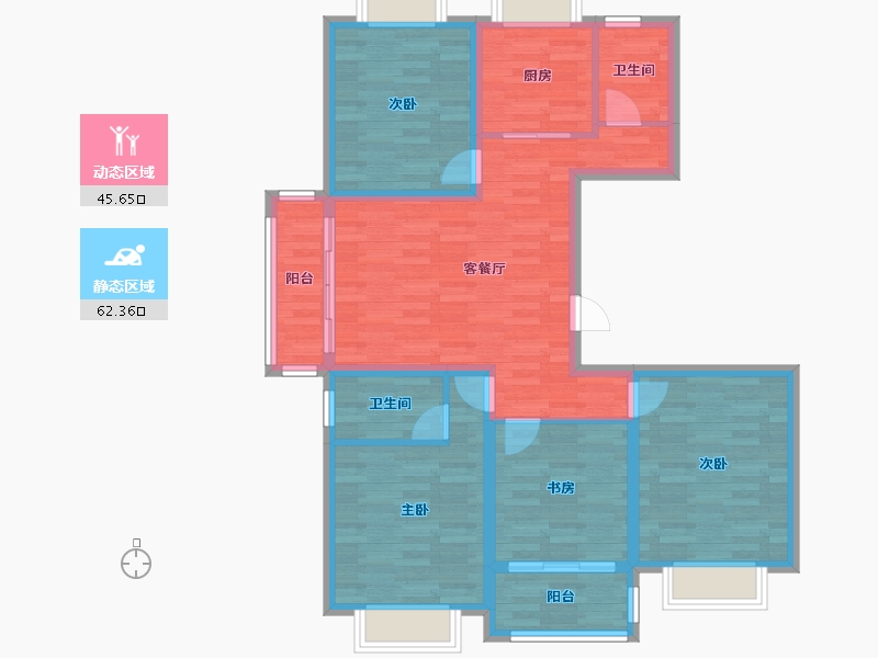 江苏省-泰州市-昌建广场-96.12-户型库-动静分区