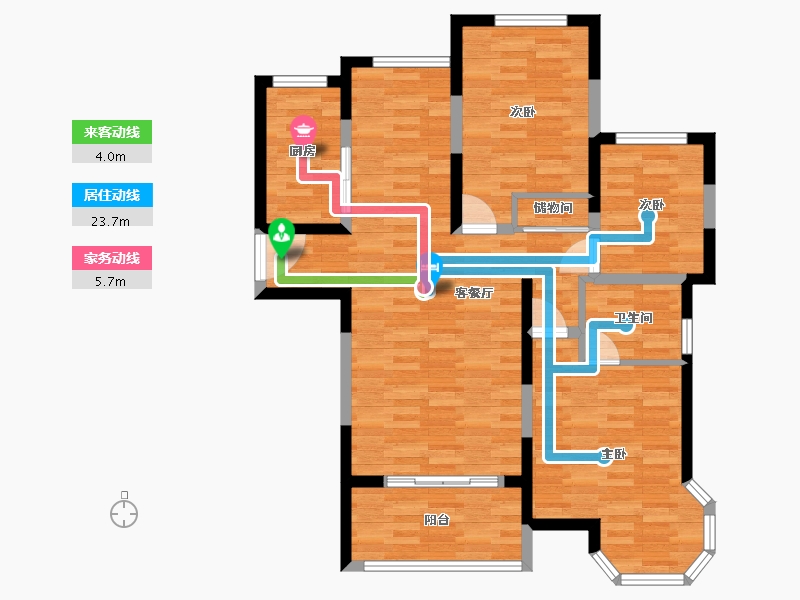 安徽省-池州市-万成香格里拉-87.54-户型库-动静线