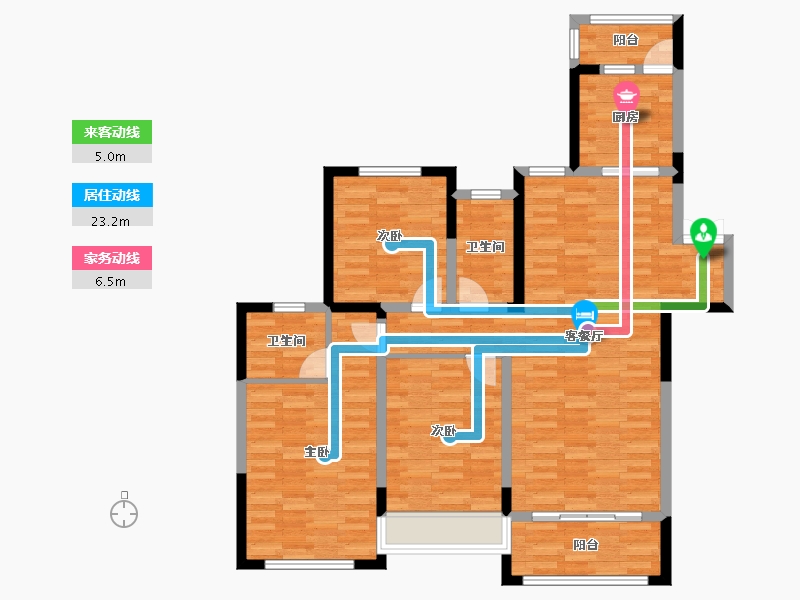 陕西省-汉中市-仕锦云阙-102.79-户型库-动静线