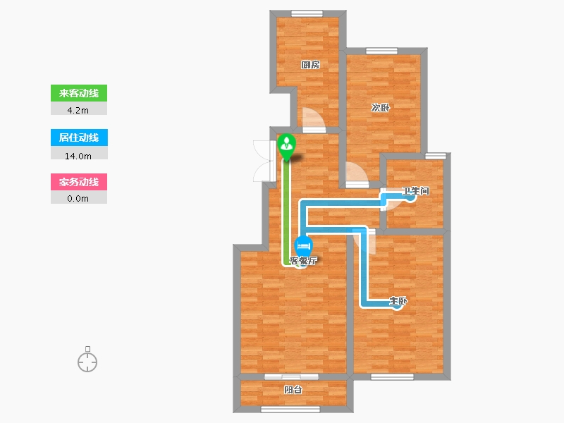 天津-天津市-庄胜家园-79.04-户型库-动静线