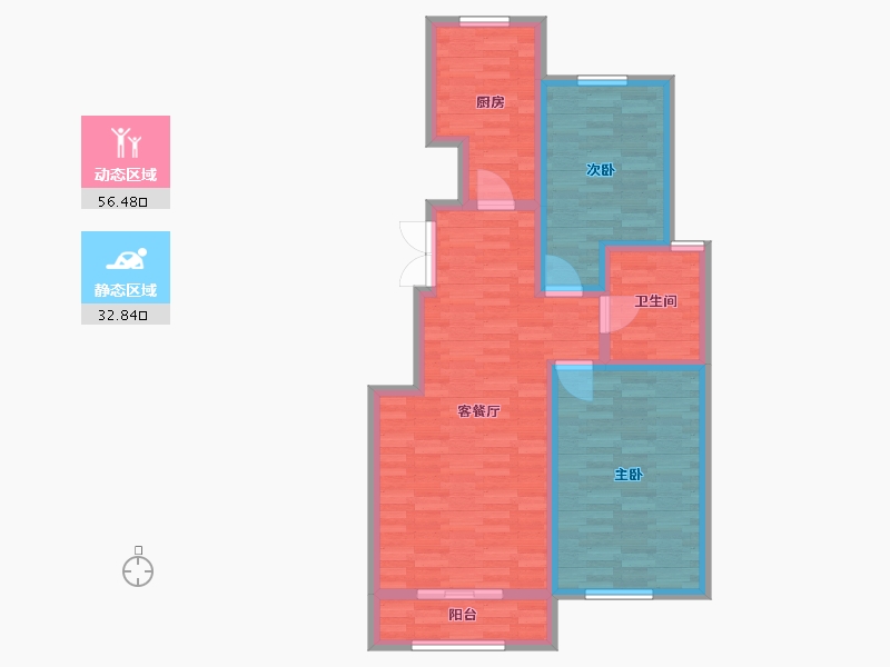 天津-天津市-庄胜家园-79.04-户型库-动静分区