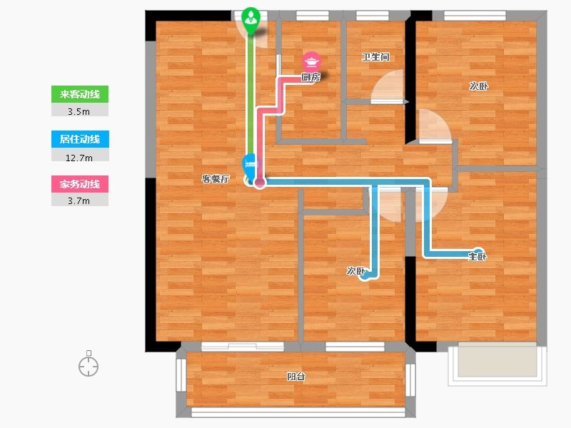 湖北省-荆州市-海墅湾-75.70-户型库-动静线