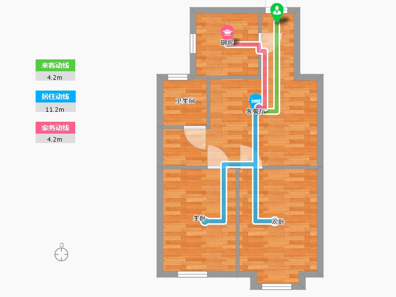 天津-天津市-融创洞庭路壹号-55.31-户型库-动静线