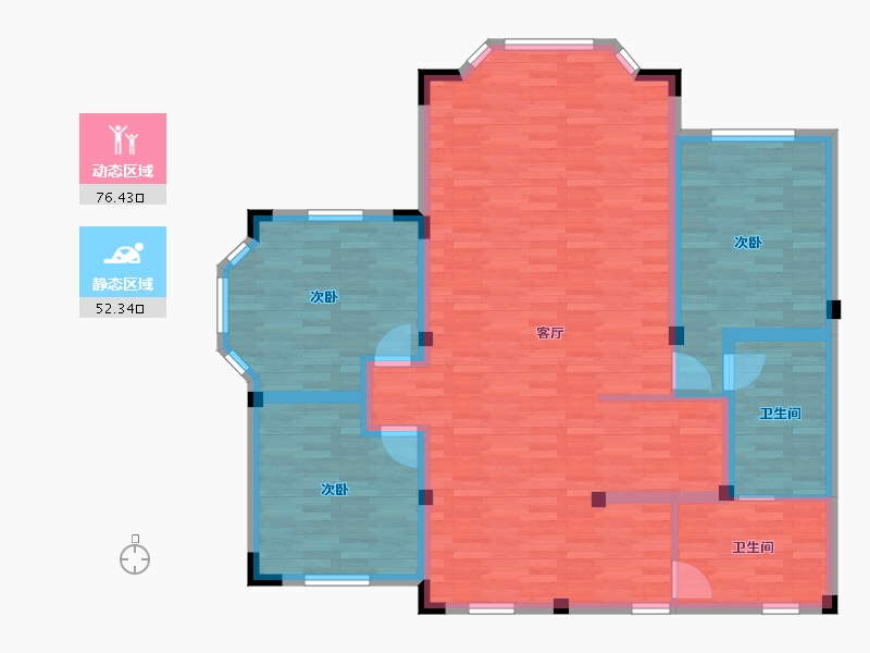 天津-天津市-地球村-116.57-户型库-动静分区