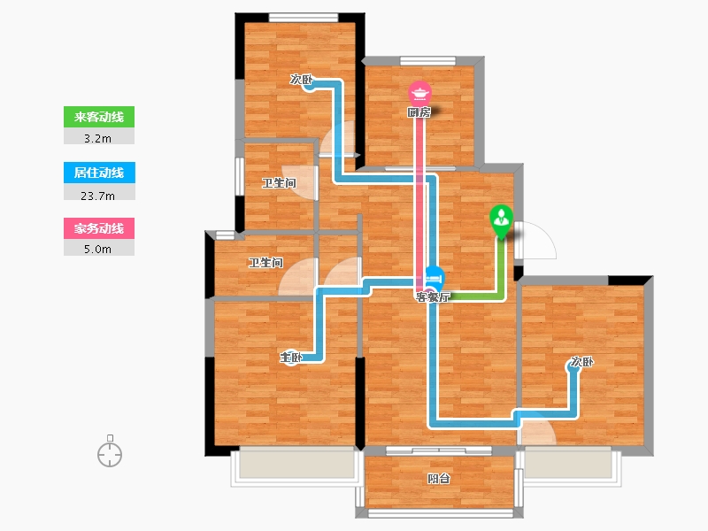 山东省-济南市-玖珑府-95.01-户型库-动静线