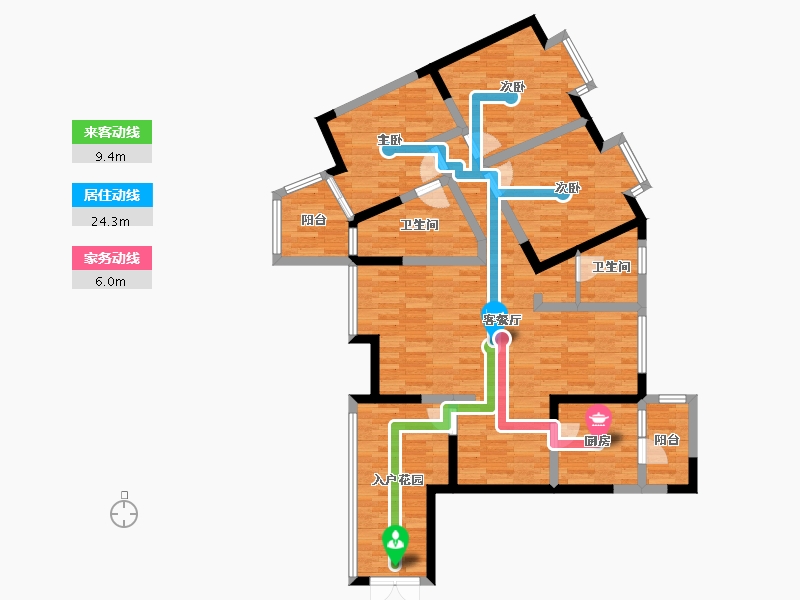 四川省-成都市-金沙鹭岛1期-108.58-户型库-动静线