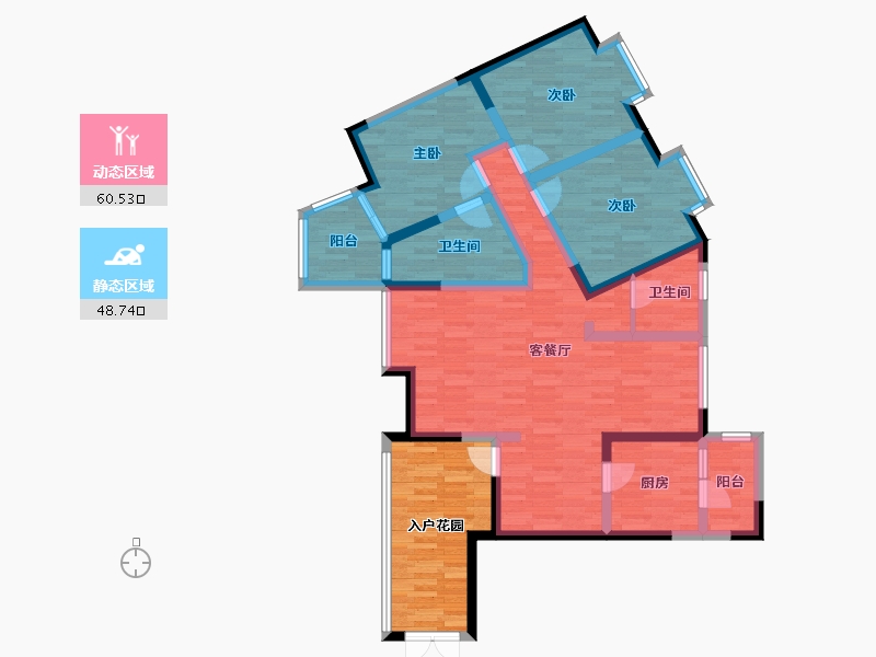 四川省-成都市-金沙鹭岛1期-108.58-户型库-动静分区