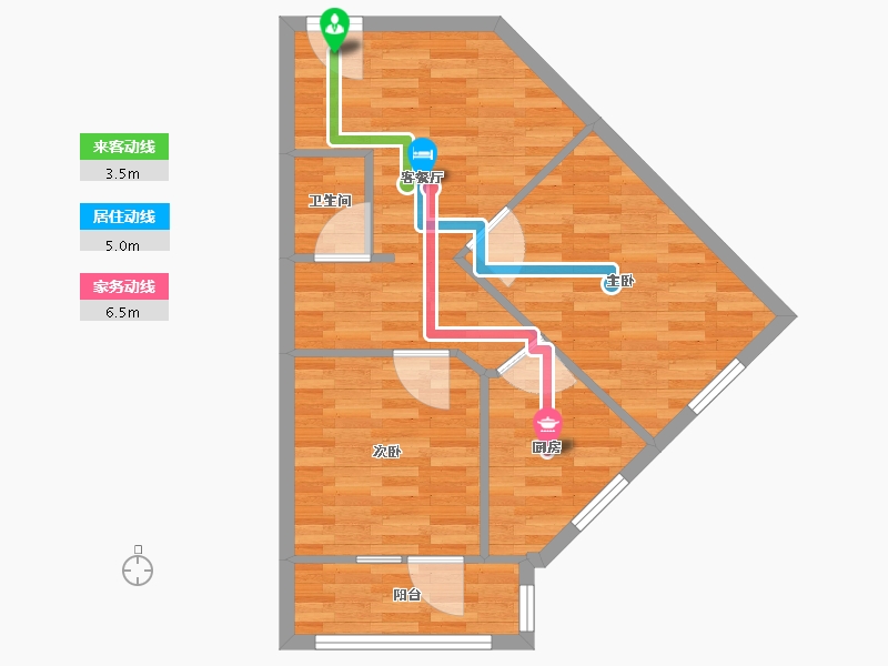 北京-北京市-小营西路1号院-56.69-户型库-动静线