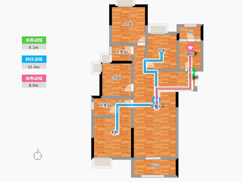 贵州省-铜仁市-桐达果岭-117.57-户型库-动静线