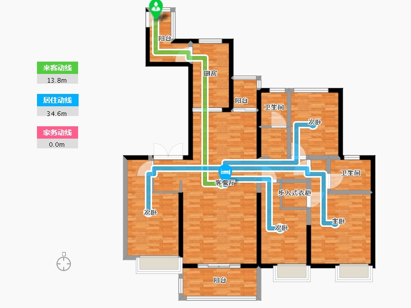 河南省-郑州市-滨河佳园-140.01-户型库-动静线