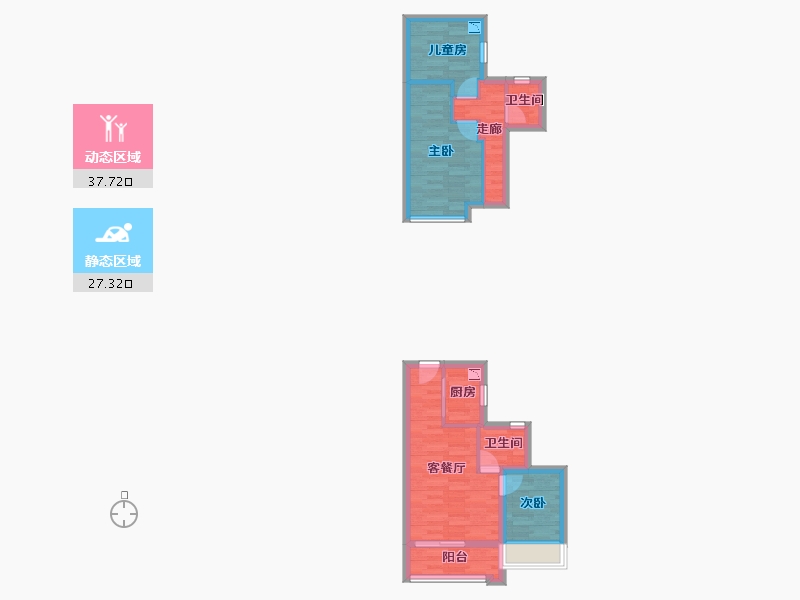 广东省-中山市-西湾汇-55.92-户型库-动静分区