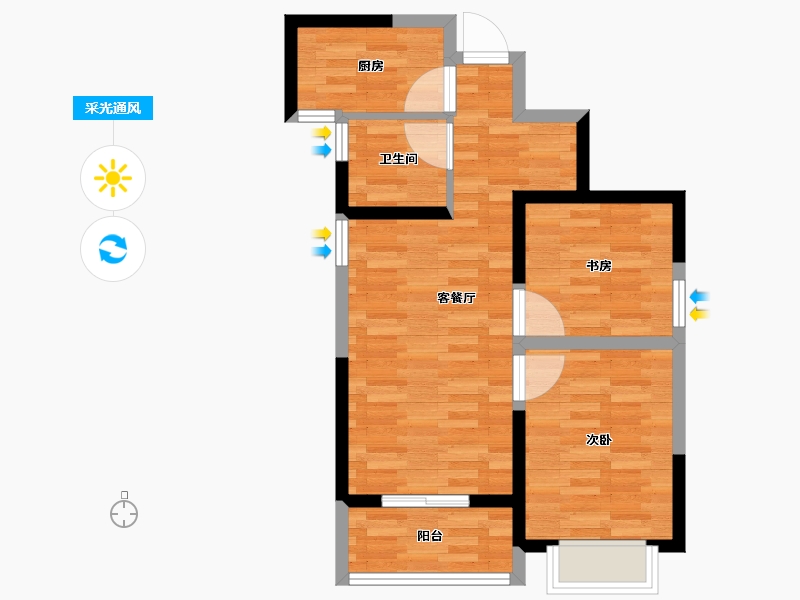 河南省-郑州市-泉舜上城-57.01-户型库-采光通风