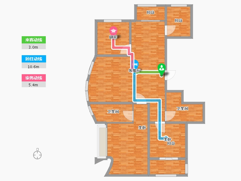 浙江省-杭州市-萧山潮上云临北苑-148.14-户型库-动静线