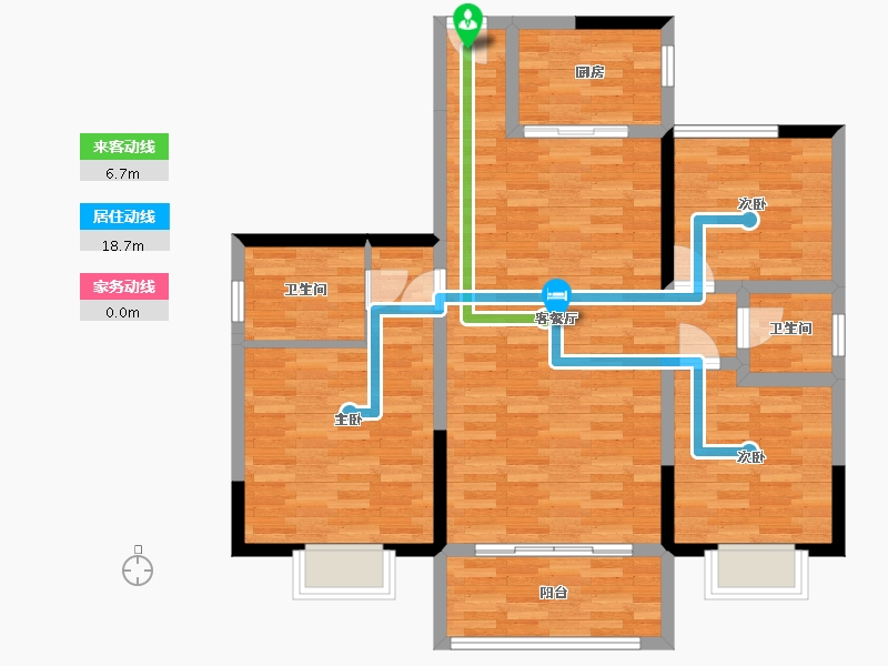 湖南省-株洲市-红橡园-92.11-户型库-动静线