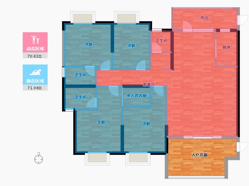 广东省-潮州市-裕和天地-144.35-户型库-动静分区