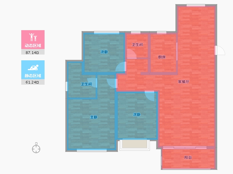 山西省-晋城市-华悦郡府-135.00-户型库-动静分区