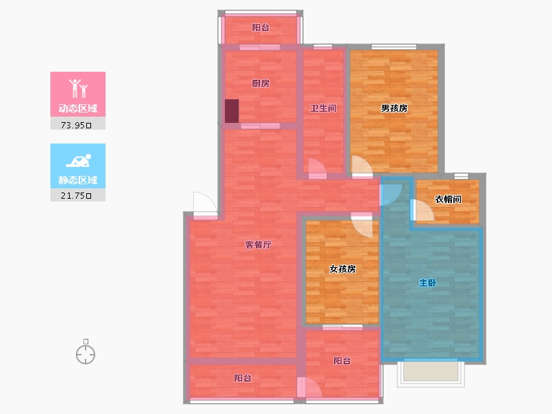 山东省-滨州市-美景天成31#-117.05-户型库-动静分区