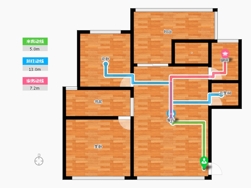 河北省-廊坊市-鸿坤·罗纳河谷-112.89-户型库-动静线