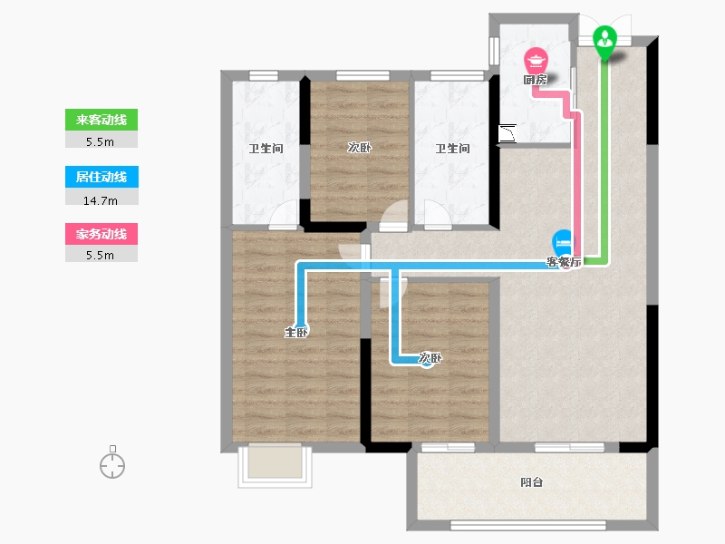 河南省-驻马店市-建业滨河珑府-92.79-户型库-动静线