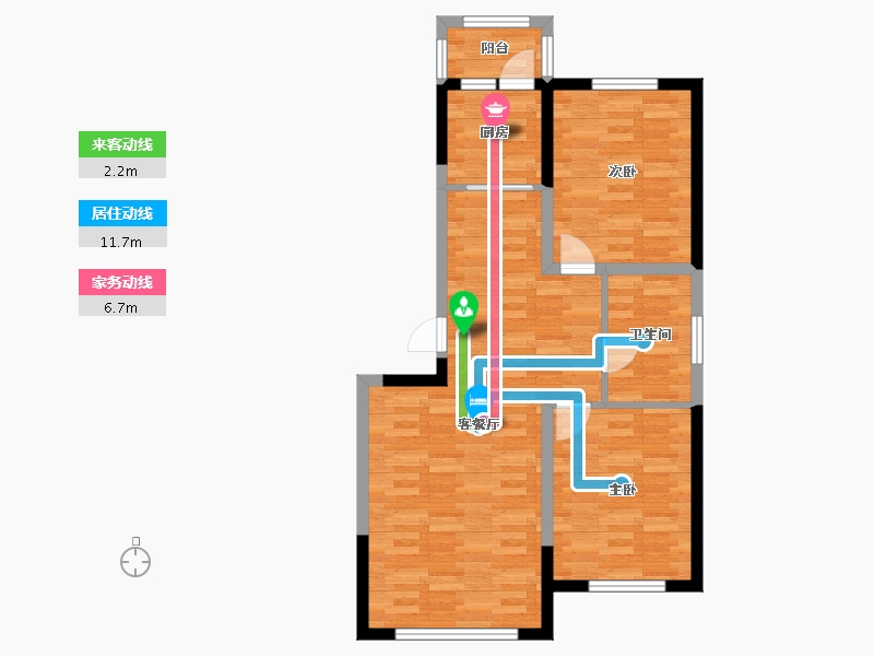 黑龙江省-哈尔滨市-滨才凤栖湖-74.13-户型库-动静线