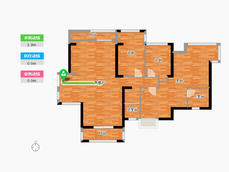 湖南省-长沙市-碧桂园南城首府-112.26-户型库-动静线