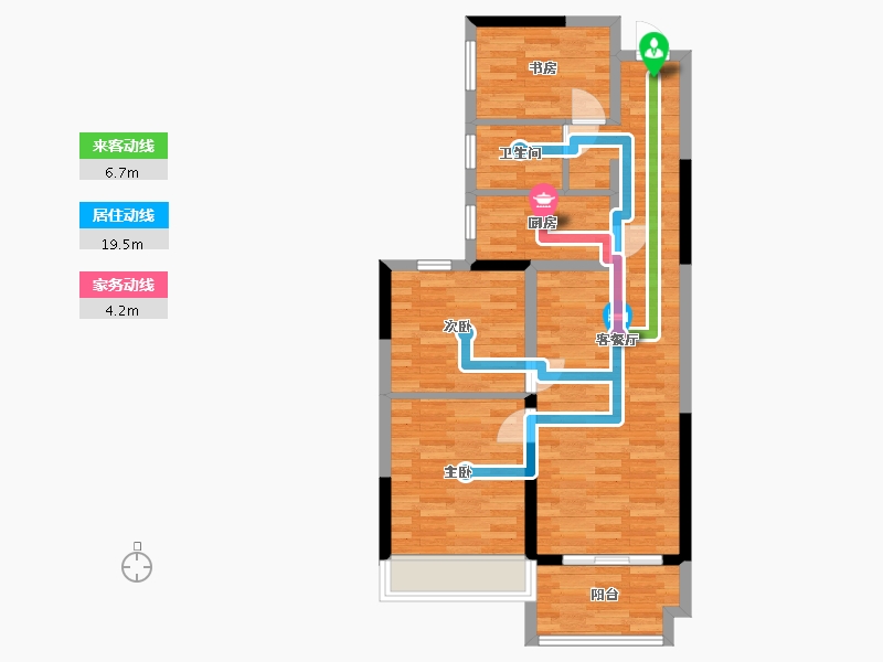 河南省-郑州市-保利心语-72.37-户型库-动静线