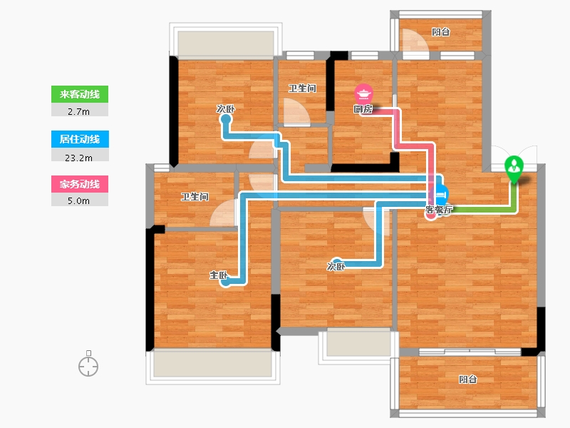 四川省-广安市-澜悦府-90.79-户型库-动静线