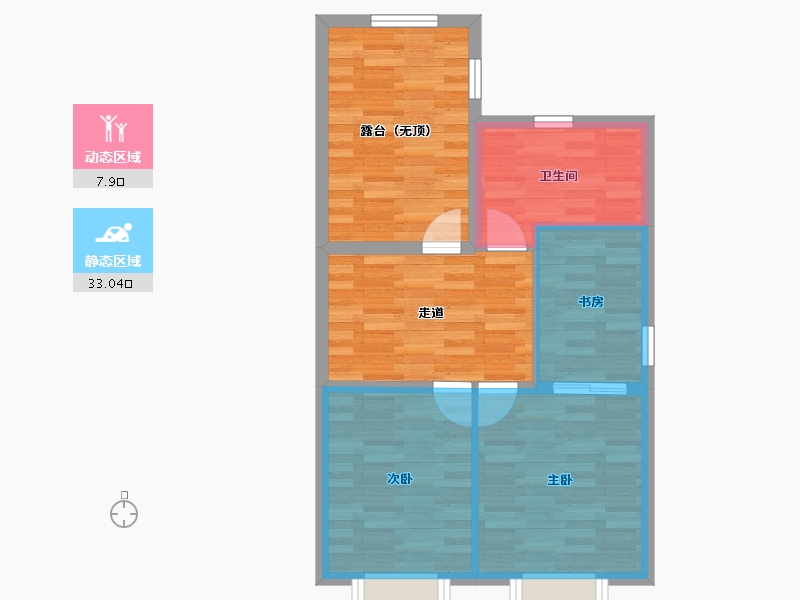 辽宁省-沈阳市-沈阳孔雀城-60.19-户型库-动静分区