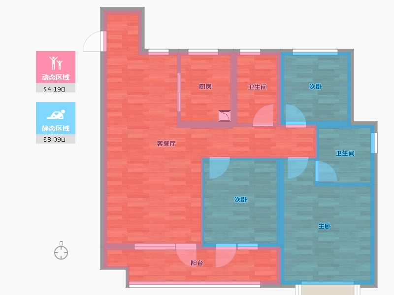 山东省-青岛市-龙湖春江紫宸-81.52-户型库-动静分区