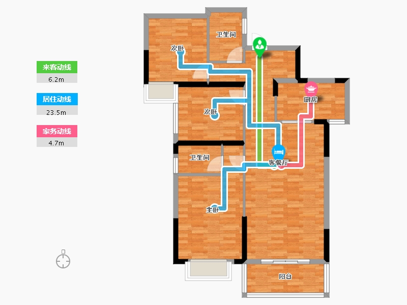 湖北省-孝感市-华耀・府东明珠-92.03-户型库-动静线