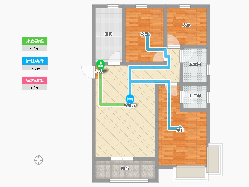 河北省-石家庄市-朝阳华府-80.65-户型库-动静线