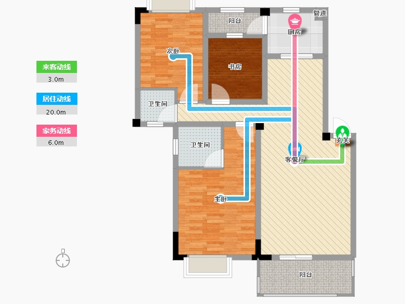 江西省-九江市-金龍花园-94.72-户型库-动静线